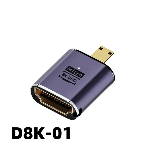 8K 홈 엔터테인먼트를 위한 U자형 미니 젠더 어댑터