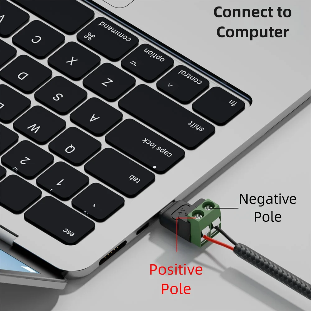 รูปสินค้า อะแดปเตอร์ชาร์จ USB-C 2 ขา ไม่ต้องบัดกรี