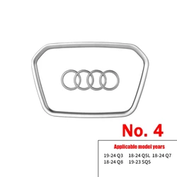 Premium Car Steering Wheel Emblem Replacement - Auto Refit Accessories (No. 4 Matte Silver)