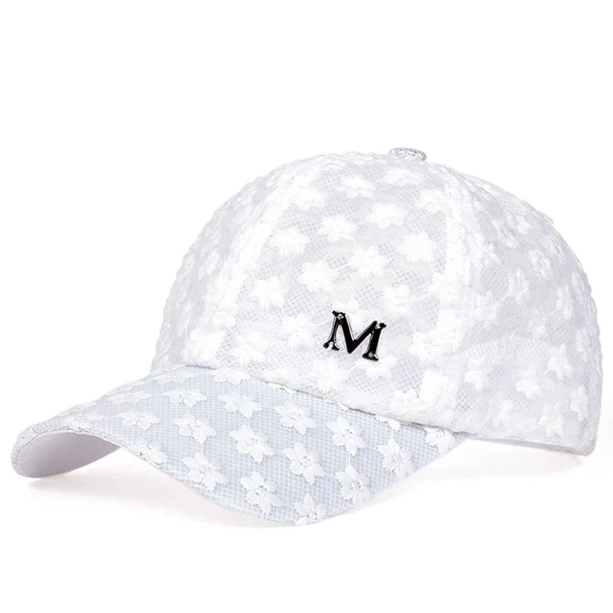 Unisex M Label Spitze Atmungsaktive Baseball Net Caps Hip Hop Cap Frühling Sommer Outdoor Einstellbare Casual Hüte Sonnenschutz Hut – Detail 6