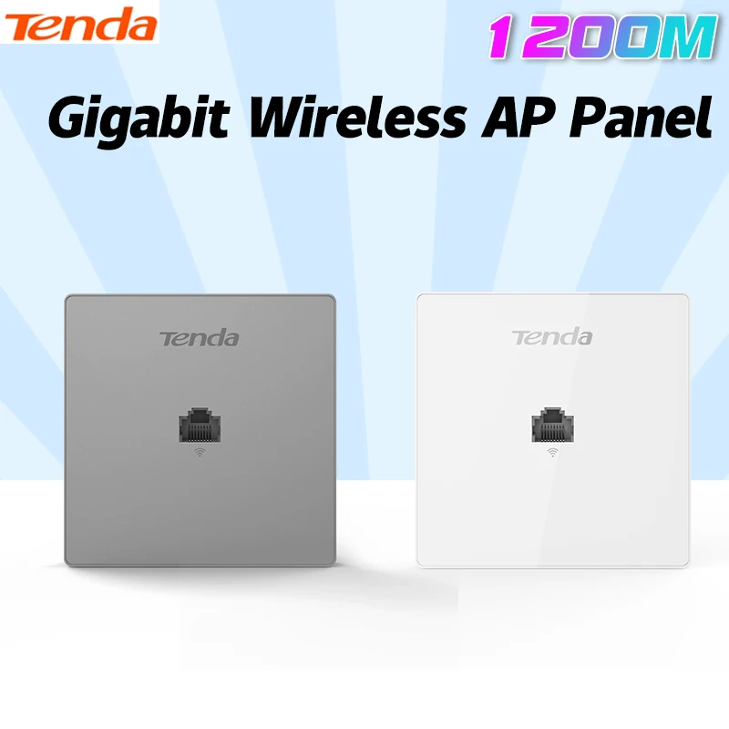 Tenda W12 1200M Dual-Band Gigabit Wireless Ap Panel Hotel Family Whole House Embedded Wall Wireless Poe White Gigabit Port