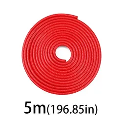 Universal Car Door Edge Protector with Steel Disc Bumper Decor Guard (Red 5m)