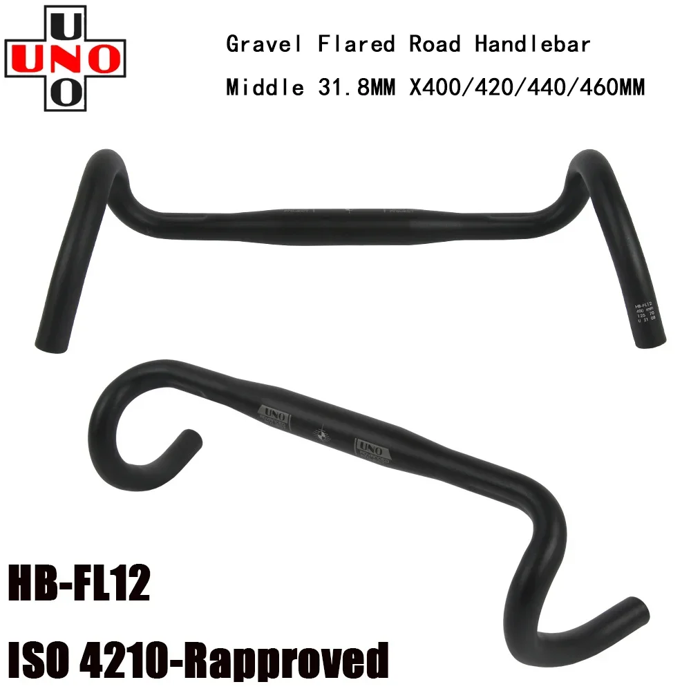 UNO FL12 Gravel Bike Handlebar 31 8x400 420 440 460mm Outer Drop Bar Ultralight Bicycle Handle