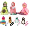 New Designer Cartoon Clothing Zip-up Hooded Romper + Stockings Baby Boy Clothes Baby Girl Casual Sets