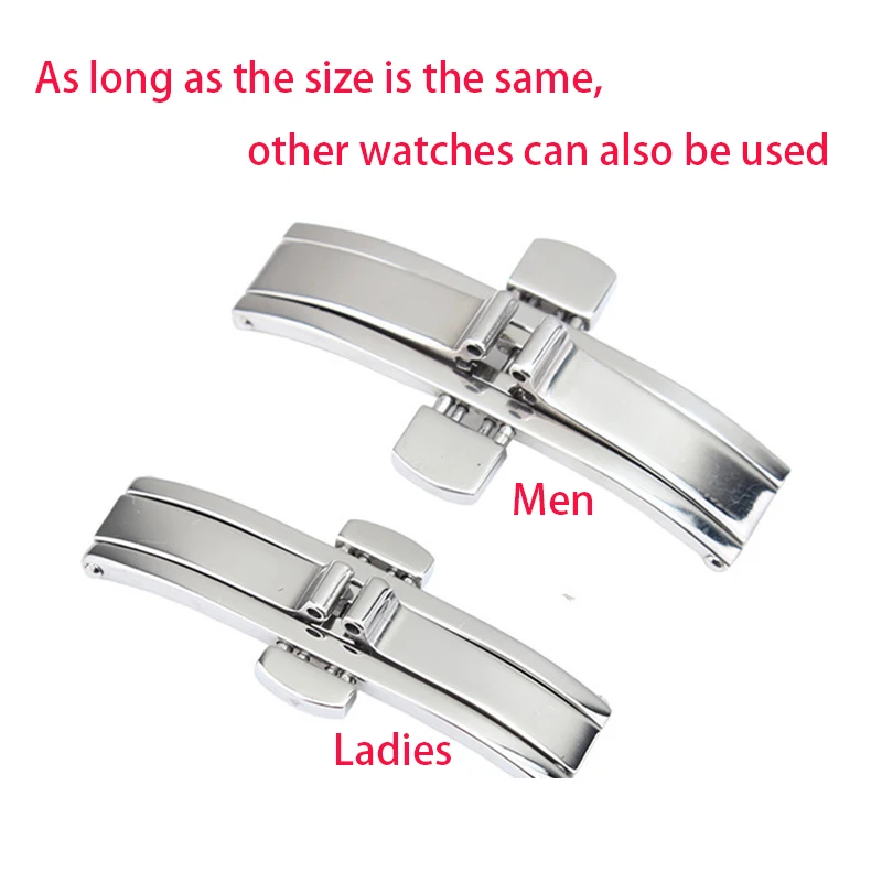 

Mod Longines Tissot Watch Parts Watch Clasp Watchband Buckle Stainless Steel Buckle Watch Accessories Double Press Butterfly