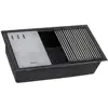 Black Granite Composite Workstation Kitchen Sink with Ledgefit Accessories & Slope-Bottom Design Undermount Installation 33-inch 1