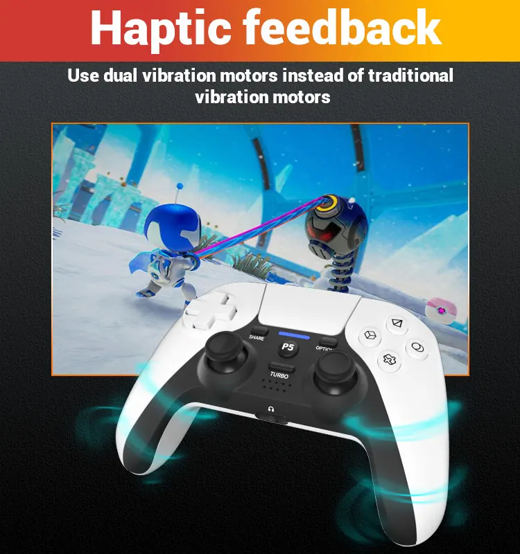 For PS5 Gamepad PC Controller Wirless Motion Sensor Dual Motor