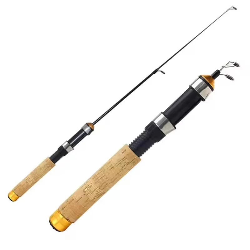 Outdoor mini 60cm long telescopic pole ice fishing rod fishing gear shrimp rod suitable for all scenes