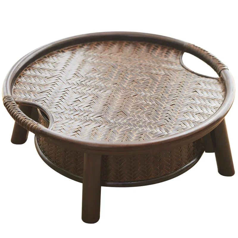 Handmade Bamboo Tea Storage Table, Chinese Style Kung Fu Tea Tray,Household Ceremony Accessories, Bamboo Organizer
