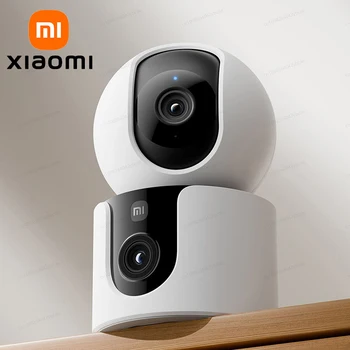 XIAOMI Smart Camera C300 Versione doppia fotocamera, 360 °   WiFi da 3 MP 6, baby monitor di sicurezza domestica, telecamera per animali domestici, versione cinese con adattatore