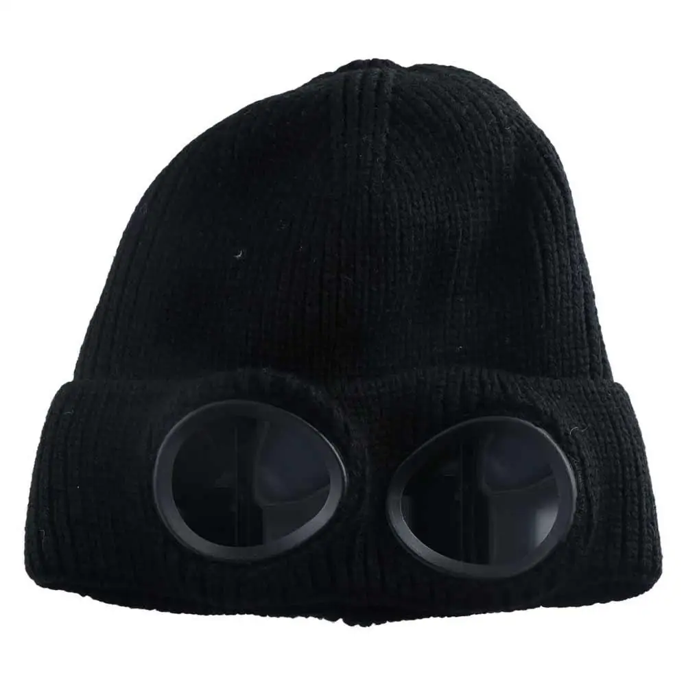 Skullies Caps With Glasses Pullover Cap Pilot Glasses Cap Men Beanie Caps Ski Cap Korean Beanies Knitted Hats Women Wool Caps - 5