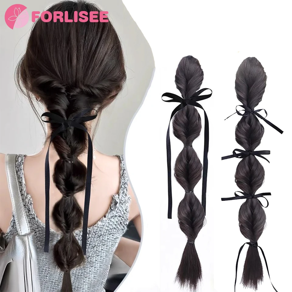 Synthetic Bubble Twist Ponytail Wig Hairpiece for Women, clip in ponytail hair extension, synthetic ponytail, synthetic hair accessories, clip in ponytail extensions