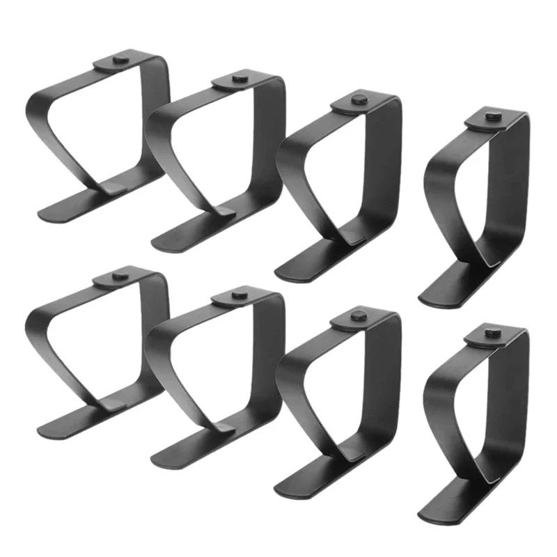 8Pack Stainless Steel Tablecloth Clips Black Picnic Tablecloth Clips