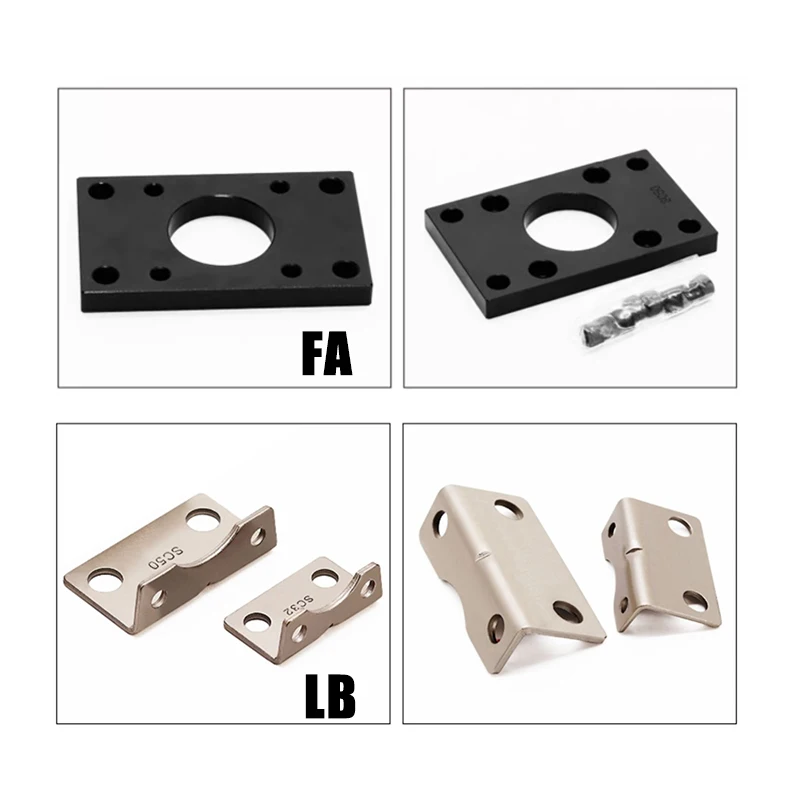 Description Picture 4 of itemAirtac Original SC Series Cylinder Accessories CA / CB / FA /LB Bore 32mm/40mm/50mm/63mm/80mm.