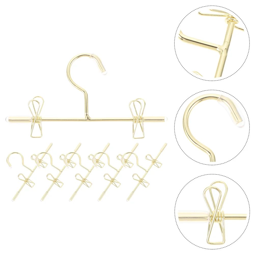 

Hangers Clothes Mini Hanger Rack Clothing Garment House Dress Metal Baby Storage Miniature Wardrobe Tiny Ornaments Coat Closet