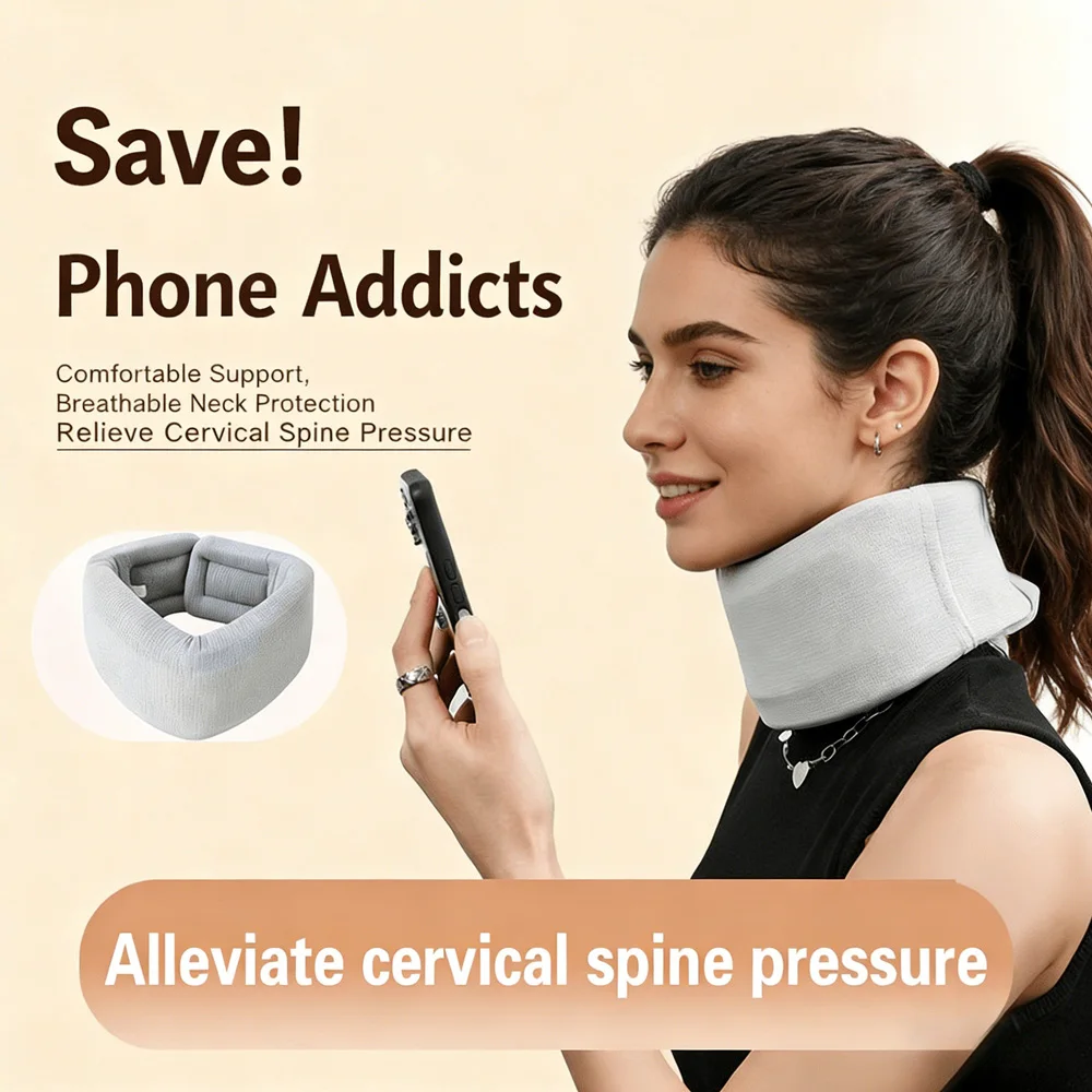 Adjustable Neck Support Brace / Cervical Collar - for Pain Relief, Posture Correction, Comfort & Recovery for men or women 1