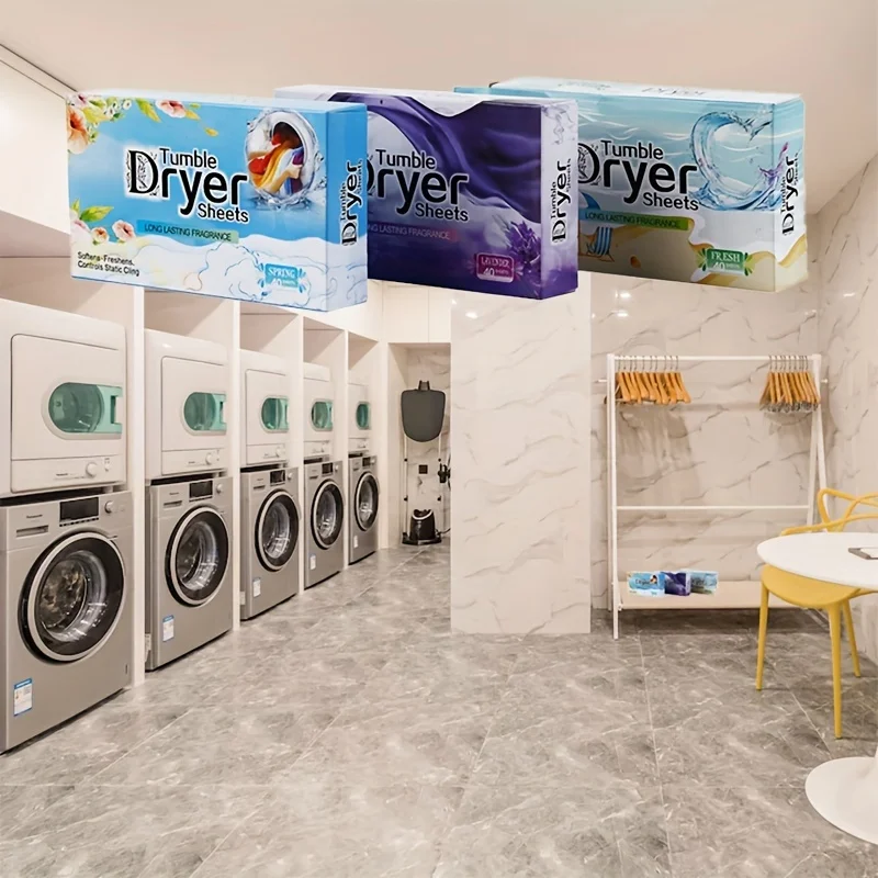 40pcs Fabric Softener Dryer Sheets For dryers Deodorant Aromatherapy Tablets Laundry Companion laundry sheets