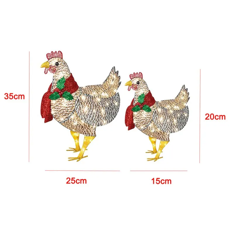 Poule décorative illuminée avec écharpe - AliExpress