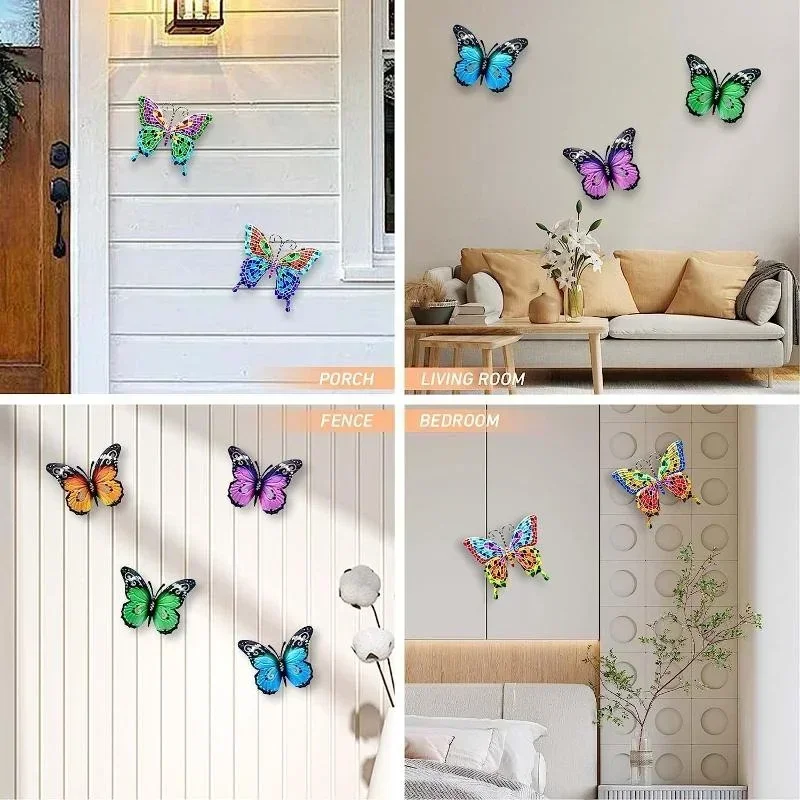Garden Decoration Metal Butterfly Outdoor Large Wall Art Home Decor Beauty Butterfly On The Wall Fence Shed Wall