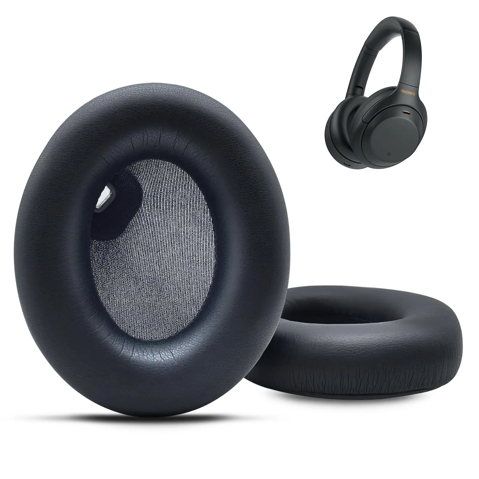 WH-1000XM4ソフトタンパク質の革交換用イヤパッド、Sony