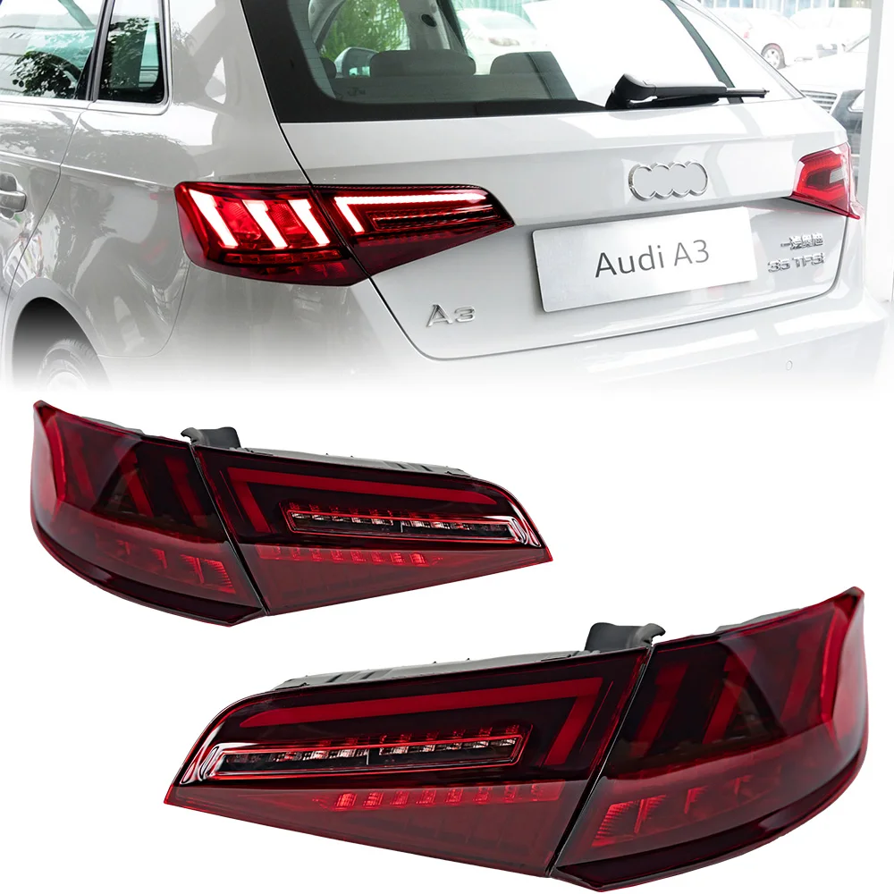 Car For Audi A3 Hatchback 2013-2019 Tail Lamp Led Fog Lights DRL Hella  Tuning Light Car Accessories S3 Sportback Tail Lights