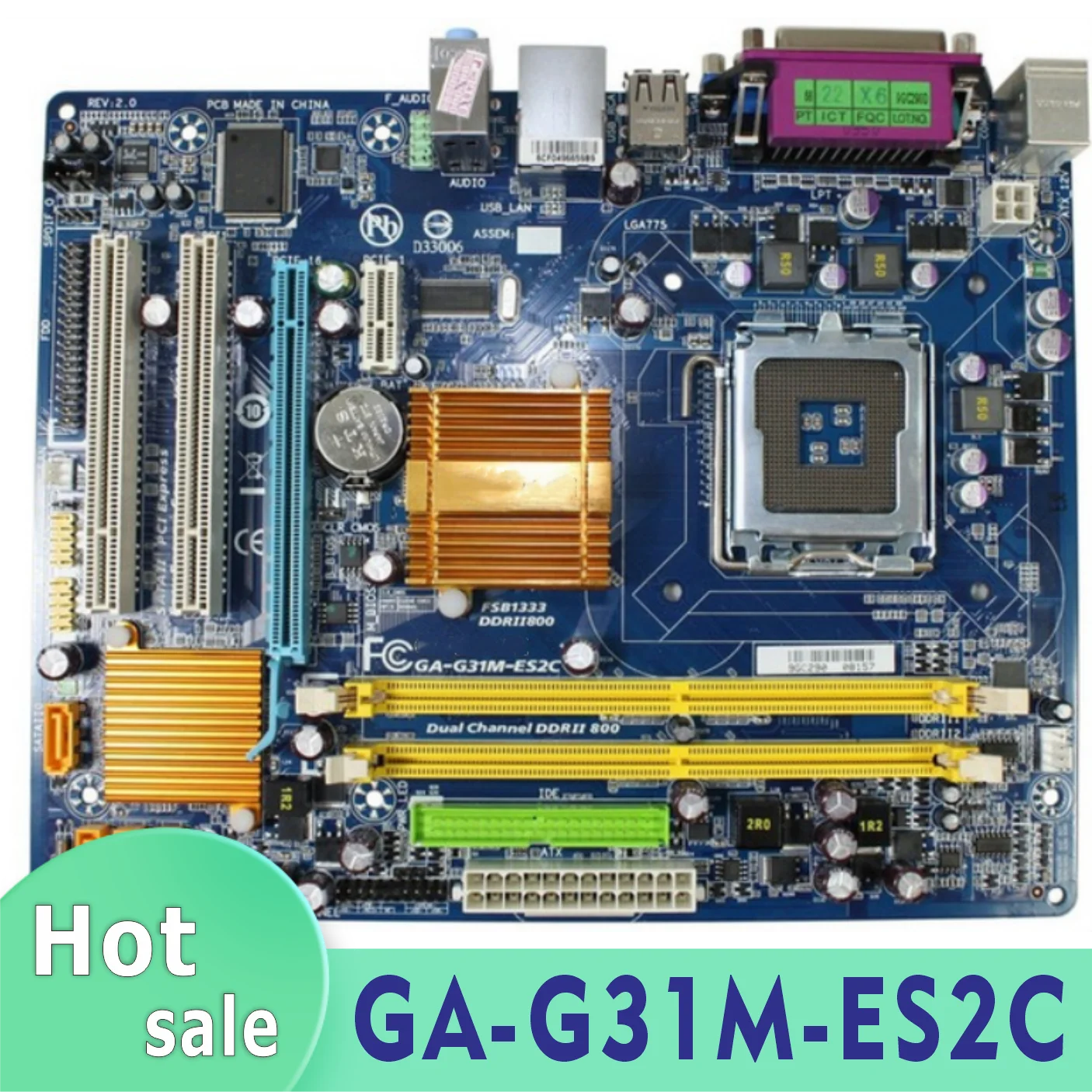 GA-G31M-ES2C Desktop Motherboard Slot LGA 775 DDR2 4G Mini ATX 100