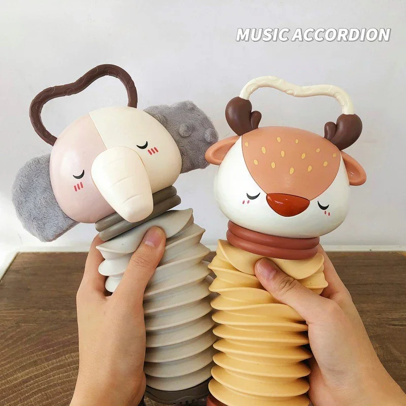 Baby Music Toys Accordion Stroller Hanging Cute Animal Electronic Instrument Early Education Vocal Toys Kids Babies Gifts