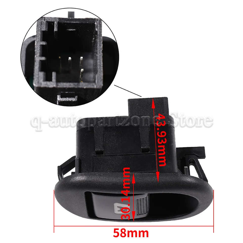 KSTE Interruttore Alzacristallo Elettrico 96401469XT Per Citroën C2, C3 E Peugeot 1007