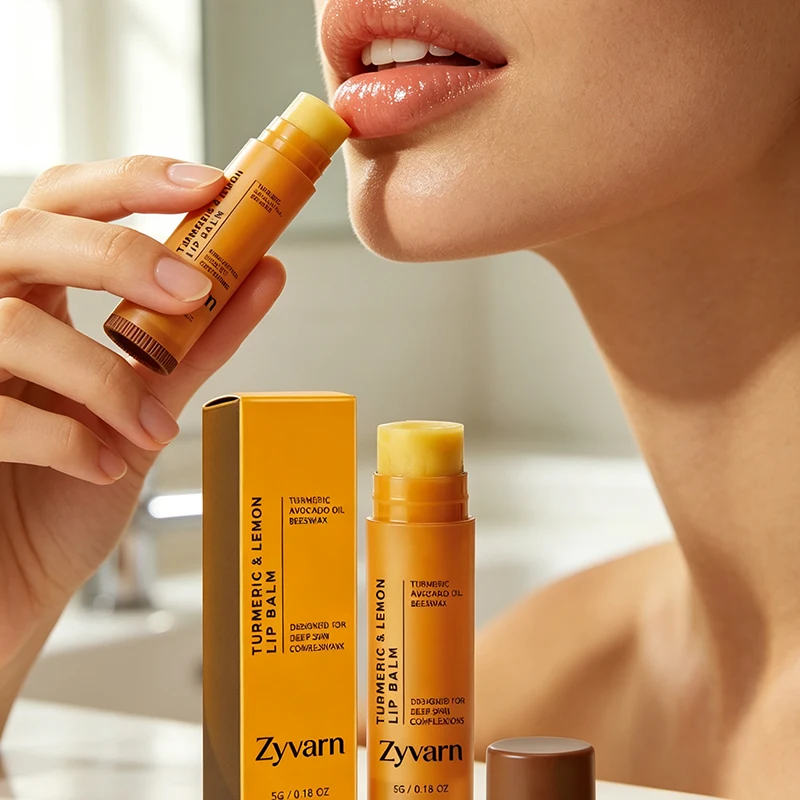 Revitalizing Lemon Turmeric Lip Balm - Deep Nourishment & Moisture, Gentle Exfoliation, Winter Defense Against Dryness