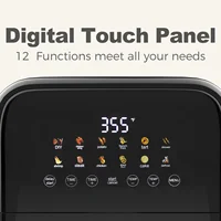 7.9QT Air Fryer with Window, 12-In-1 Large Air Fryer for Family, 1800W, Black 2