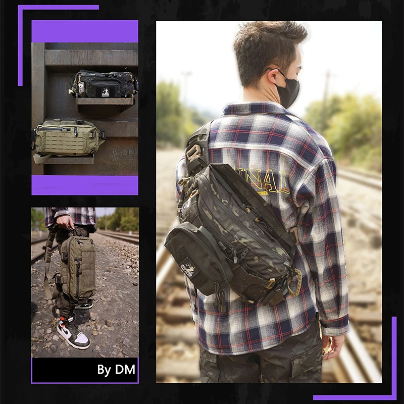 Dmgear 원래 421x 다기능 전술 가슴 교수형 나일론 패브릭 가방 가방 MOLLE 배낭