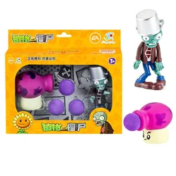 Plants vs Zombies 6-Piece Toy Set: Cactus, Peashooter, Coconut Cannon & More - Fun Silicone Game Figures, Perfect Birthday Gift (686-1-5)
