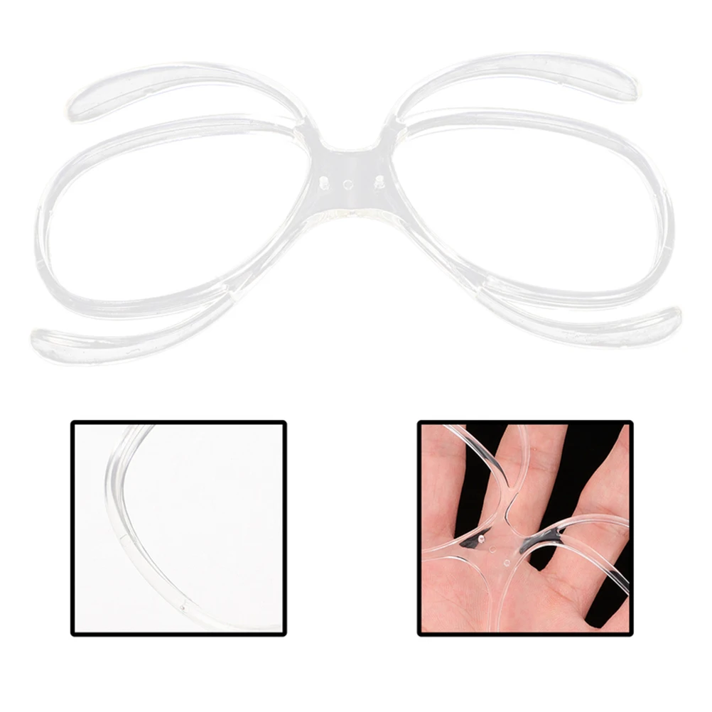 Goggle Insert TR90 Adjustable Widely Compatible Portable Goggles Inner Frame Transparent Flexible for Skateboarding for Adult