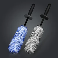 Car Wash Super Brush Plush Premium Wheels Brush Non-Slip Handle Easy To Cleaning Rims Spokes Wheel Barrel Car Accessories 1