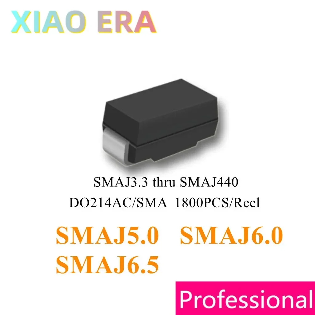 

1800 шт., китайские телевизоры SMAJ5.0 SMAJ6.0 SMAJ6.5 SMA DO214AC SMAJ5.0A SMAJ6.0A SMAJ6.5A SMAJ5.0CA SMAJ6.0CA SMAJ6.5CA
