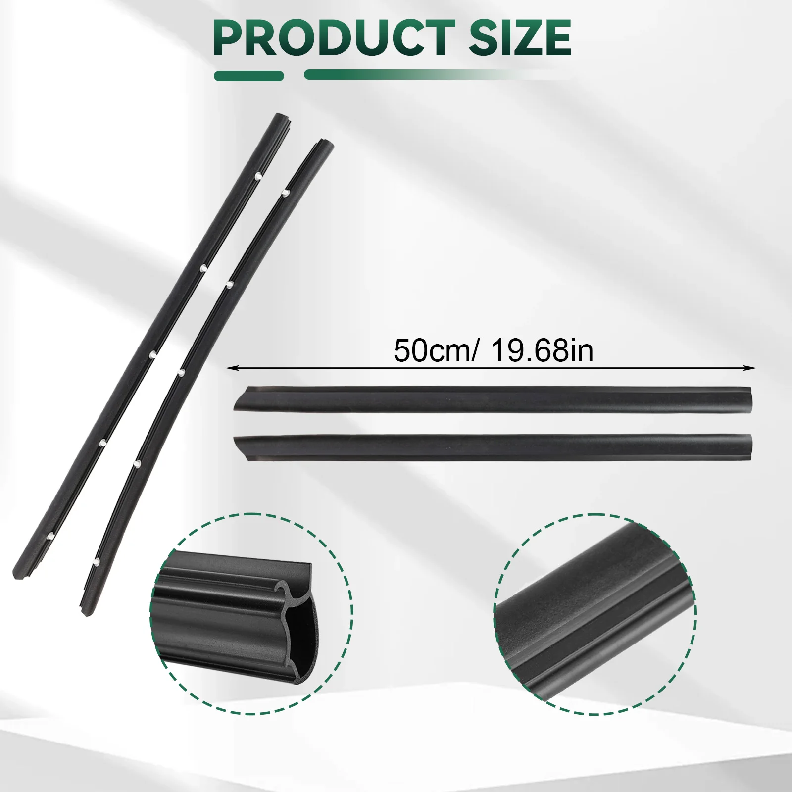 2PCS 프론트 휠 씰 고무 엣지 트림 VW Transporter T5 T6 Caravelle Multivan 방수 가드 7H0837565A