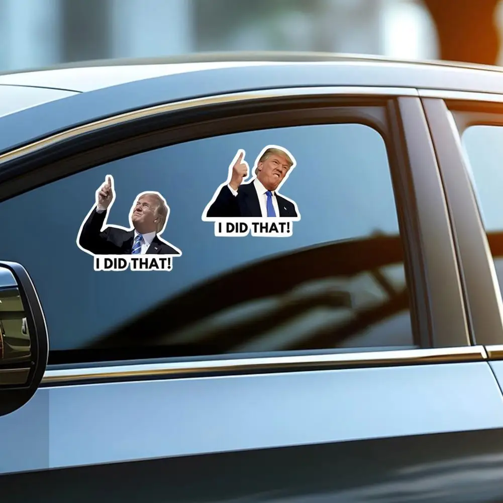 100Pcs 5*3.8cm Trump I Did That Stickers Decorative Gas Stations Cars Windows Trucks Bumpers Self-Adhesive Decals Home Decor