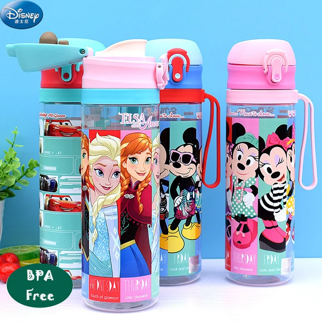 470ml Disney Frozen Children's Cup with A Straw Fall Portable Water Jug  Cute Water Bottle Bpa