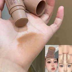 Natural Brown Contouring Highlighter Stick - Matte Beige Concealer & Brightening Primer for Three - Dimensional Facial Makeup (01 Natural Brown)
