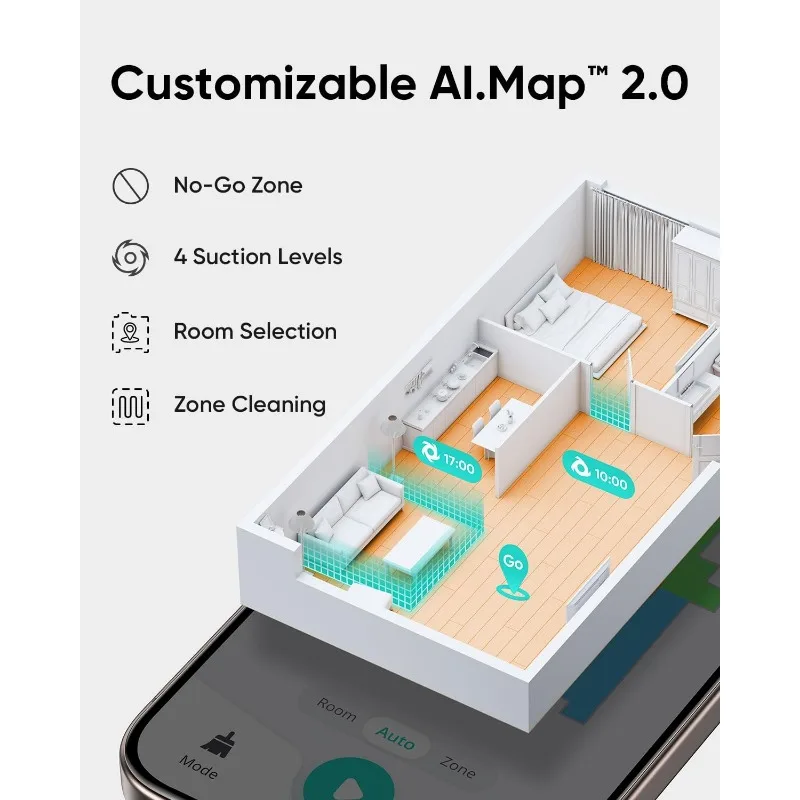 eufy L60 Robot Vacuum with Self Empty Station, Hair Detangling Technology, Up to 60 Days Hands Free Cleaning, 5,000 Pa Suction 6