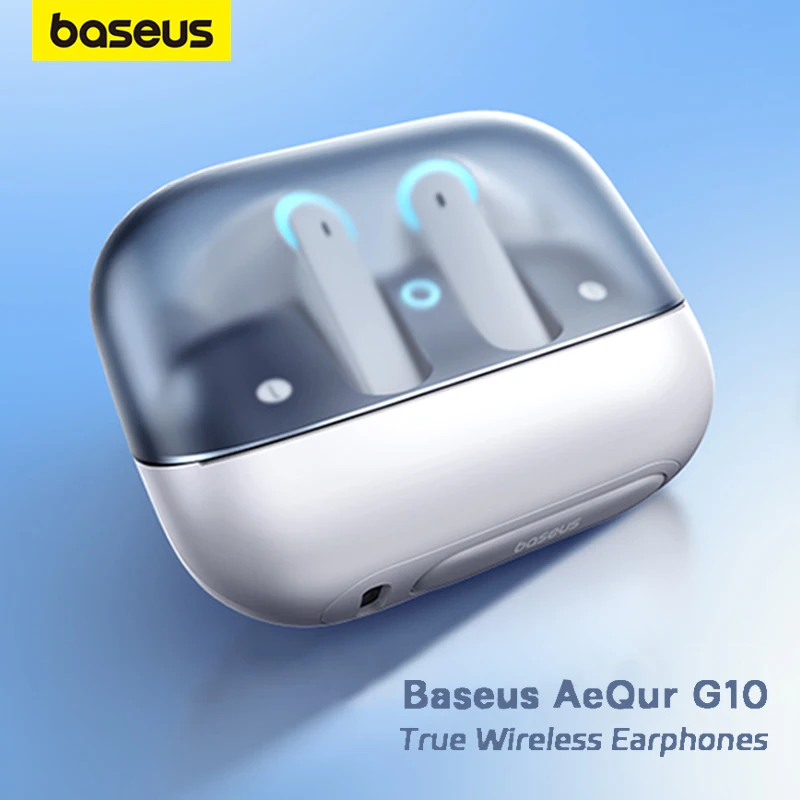 

Original Baseus AeQur G10 Earphone Wireless Bluetooth 5.3 Hifi Headphones TWS Earbuds Fone Gamer A+C Dual-Connection Headset Pro