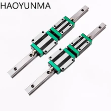 

HGR15 HGR20 HGR25 Square Linear Guide Rail 2pc+4pcs HGH15CA/HGW15CC HGH20CA Flang Slide Block Carriages for CNC Router Engraving