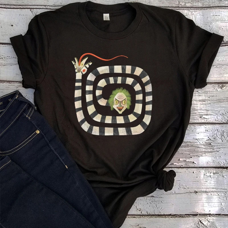 

Vintage Beetlejuice Harajuku Tees Women Clothing Beetlejuice T Shirt Goth Tops Beetlejuice Goth T-shirts for Women Graphic T