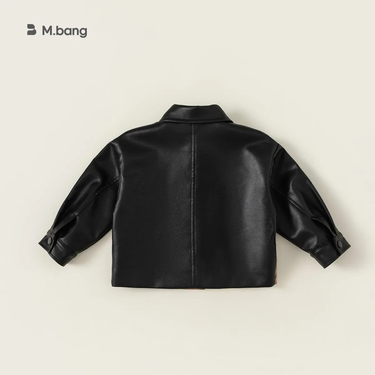 Coat Spring Autumn Childrens Clothing Boys Splicing Irregular Baby Leather Clothing Outerwear Turn Down Collar Waterproof