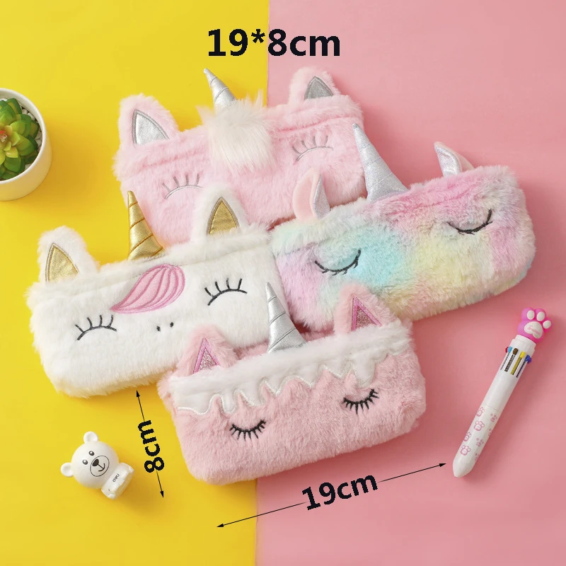 Плюшевый единорог милый чехол-карандаш Единорог Kawaii Girls Estuche Para Lpices для ручки Astuccio Canvas школьный чехол (art.: 3920bcc0fa6c2) - 3920bcc0fa6c2
