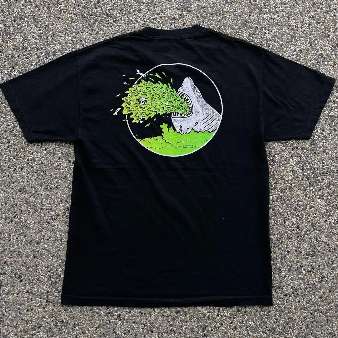 

American retro casual style high-end design summer versatile short-sleeved T-shirt for men and women men clothing y2k tops emo