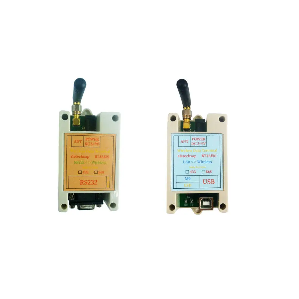 

USB RJ45 to RS232 UART RF Wireless Transceiver RF Serial Port Data Passthrough 868mhZ FSK