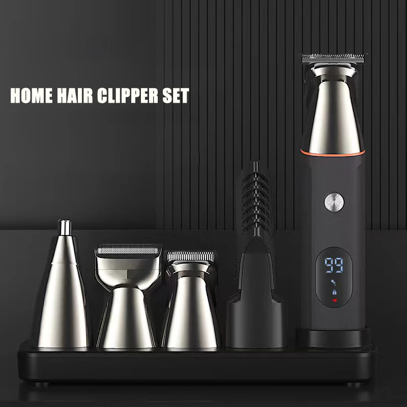 WAIKIL New Multi functional Home Barber Quick Change Blade Trimmer USB Portable Charging Cordless Beard Trimmer 5