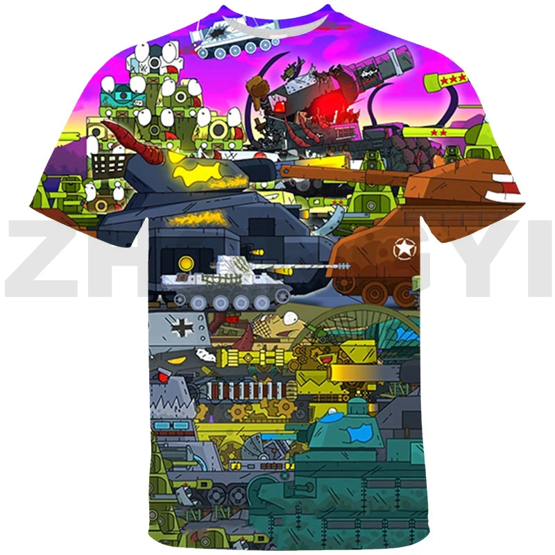 World Of Tanks T-Shirt Con Stampa 3D Gerand Tanks Gioco Cartoon Felpa Regalo Di Capodanno Per Bambini Uomo Abbigliamento Streetwear Donna