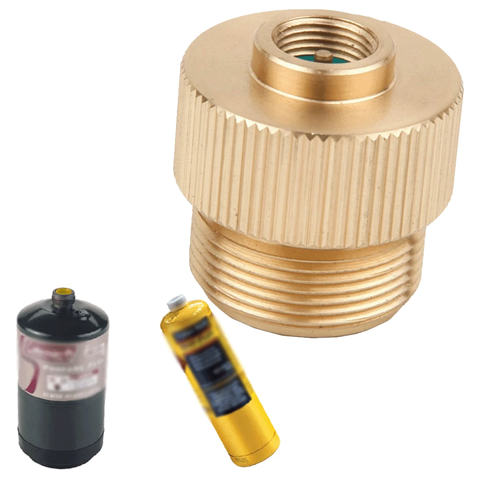 Camping Stove Gas Tank Adapter Valve 1"-20 UNF To 7/16"-28UNF For MAPP Gas